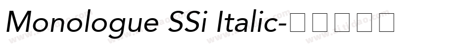 Monologue SSi Italic字体转换